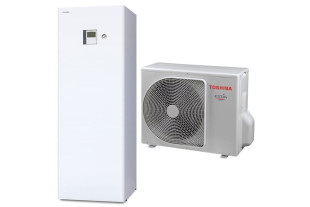 Toshiba HWT-401HW-E / HWT-601F21SM3W-E ESTIA All-in-One Hydrobox (R32, 1 fázis, 3 kW-os elektromos patronnal, beépített HMV tartállyal)